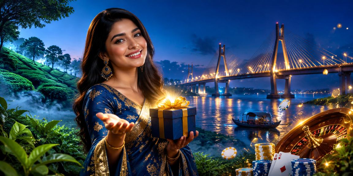 বরিশালের চা বাগানে বসে মোবাইলে বেটিং অ্যাপ ব্যবহার করছেন একজন