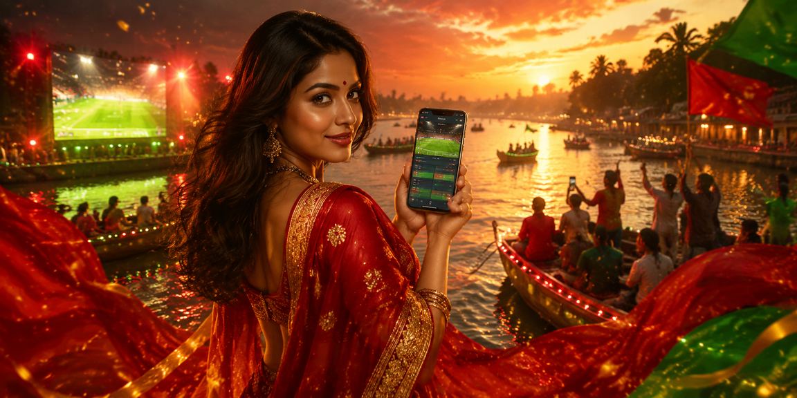 বরিশালে শাড়ি পরিহিতা একজন নারী ক্যাসিনো অ্যাপ ব্যবহার করছেন