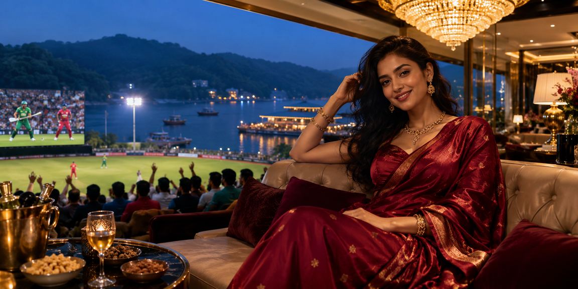 রাঙামাটিতে একজন বাংলাদেশি মডেল মোবাইলে ক্রিকেট বেটিং করছেন