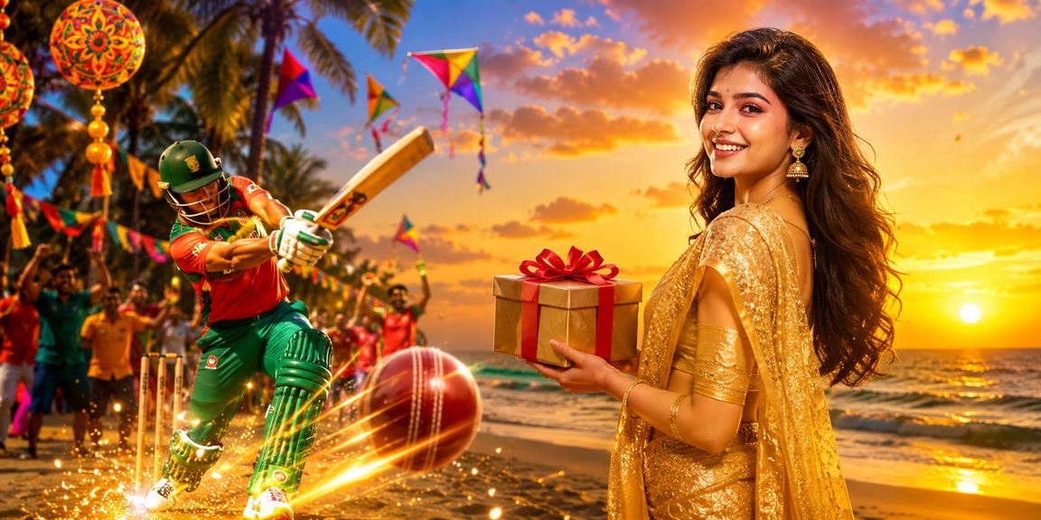 সেন্ট মার্টিন দ্বীপে ক্রিকেট বেটিং উপভোগ করছেন শাড়ি পরা নারী