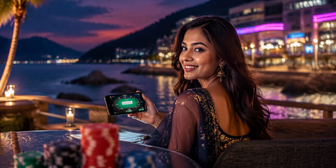 সিলেটের সৈকতে বসে একজন খেলোয়াড় ক্যাসিনো বেটিং করছেন