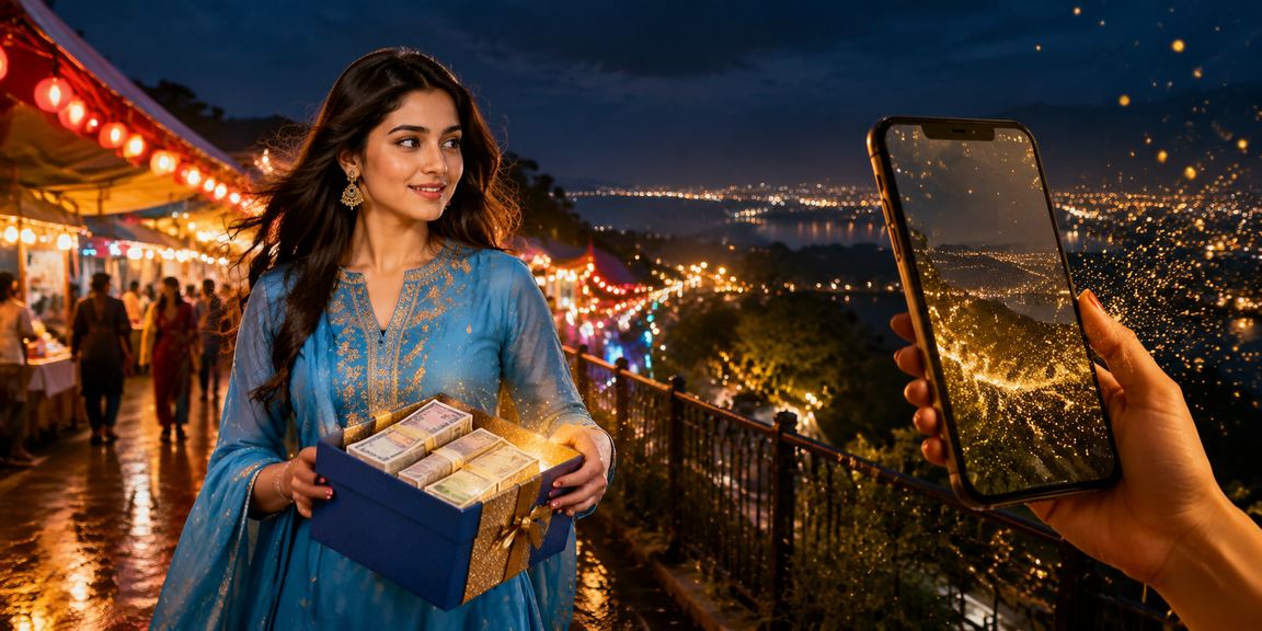 সিলেটে শাড়ি পরা একজন নারী মোবাইলে ক্যাসিনো গেম খেলছেন